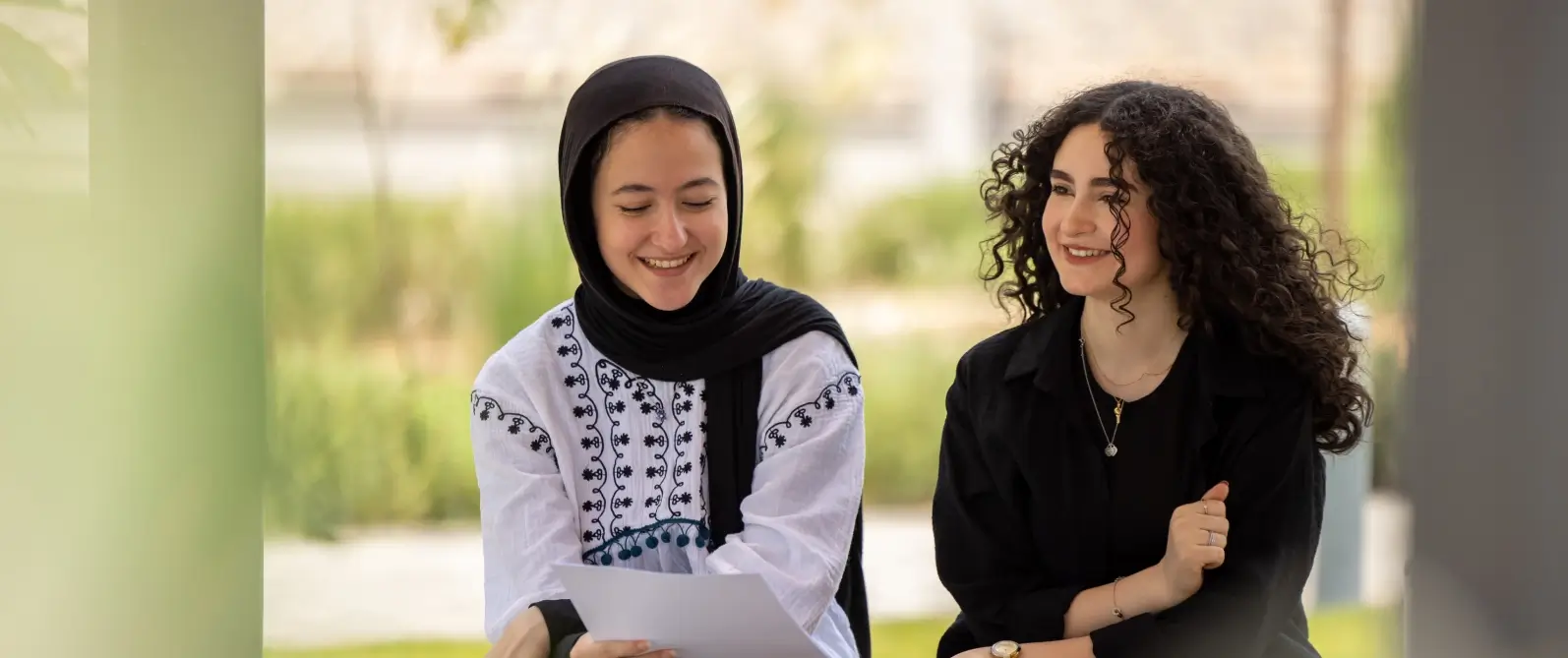 Students at university campus